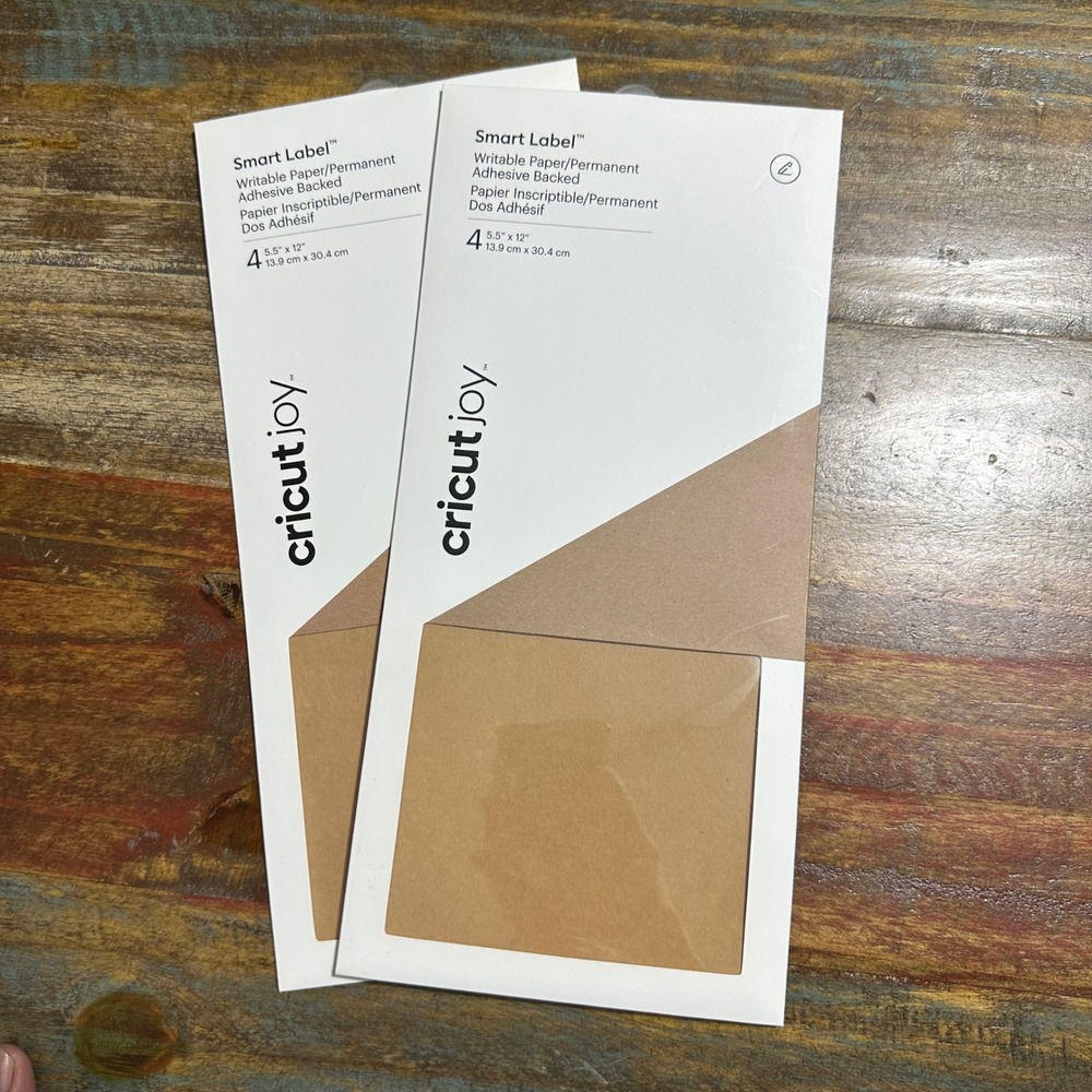 Cricut Joy Smart Label Writable Paper Kraft Brown 5.5x12 2 Packs 8 Sheets Total